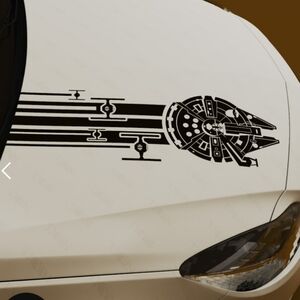 Millennium Falcon with TIE Fighters on the Tail Decal